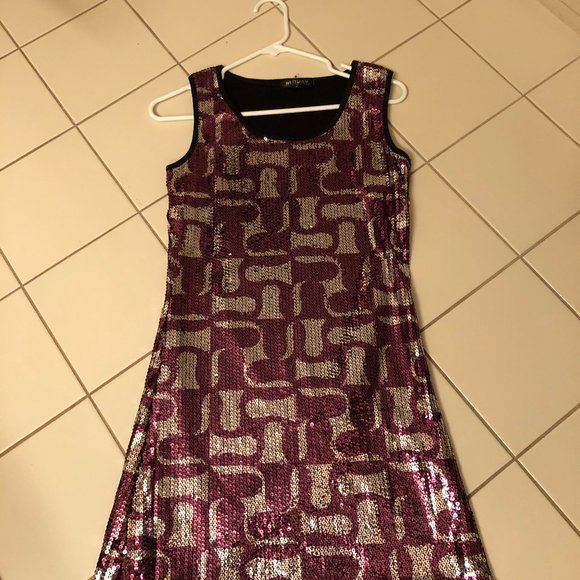 Dress Mesh Lined Fabric with Sequins Throughout - Picture 1 of 5